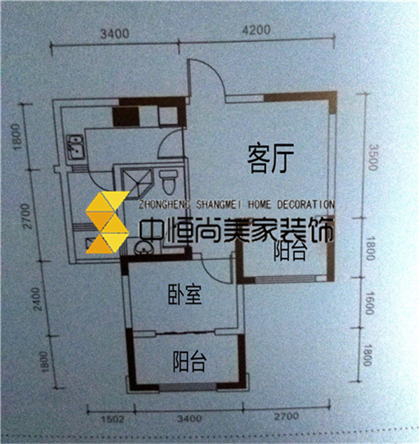 西安裝修公司-60平米一室一廳怎么改2室一廳