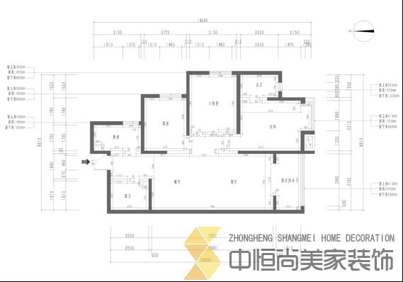 西安,西安家裝,西安家裝設計,西安小戶型設計公司,裝修案例西堪小區效果圖